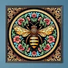 (40*40cm)Flower Bee - Full Round Drill Diamond Painting