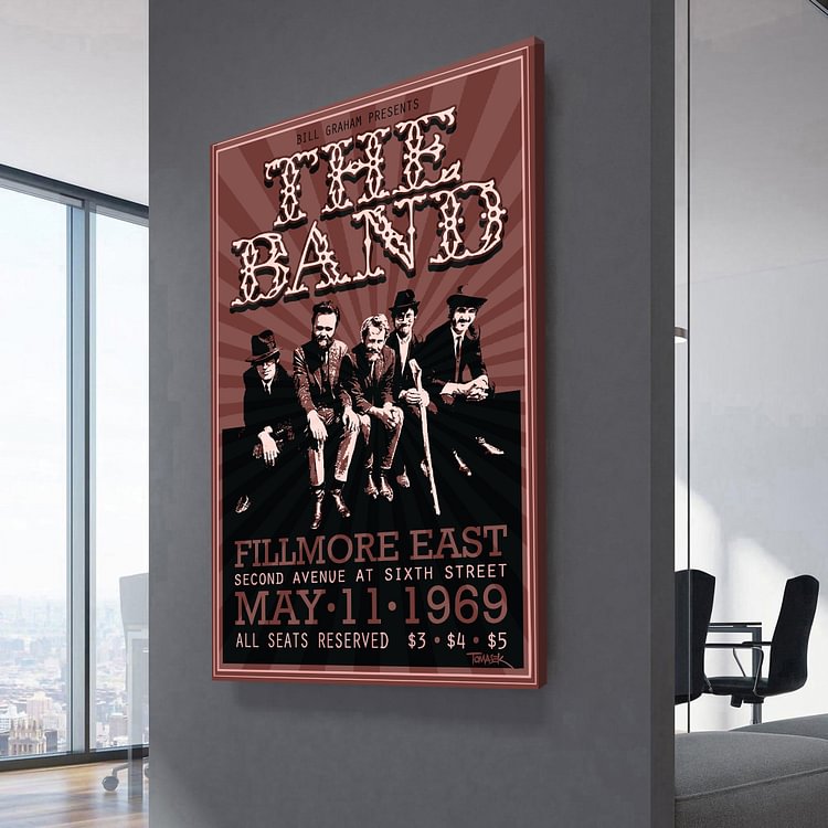 The Band Fillmore East Concert Poster Canvas Wall Art MusicWallArt