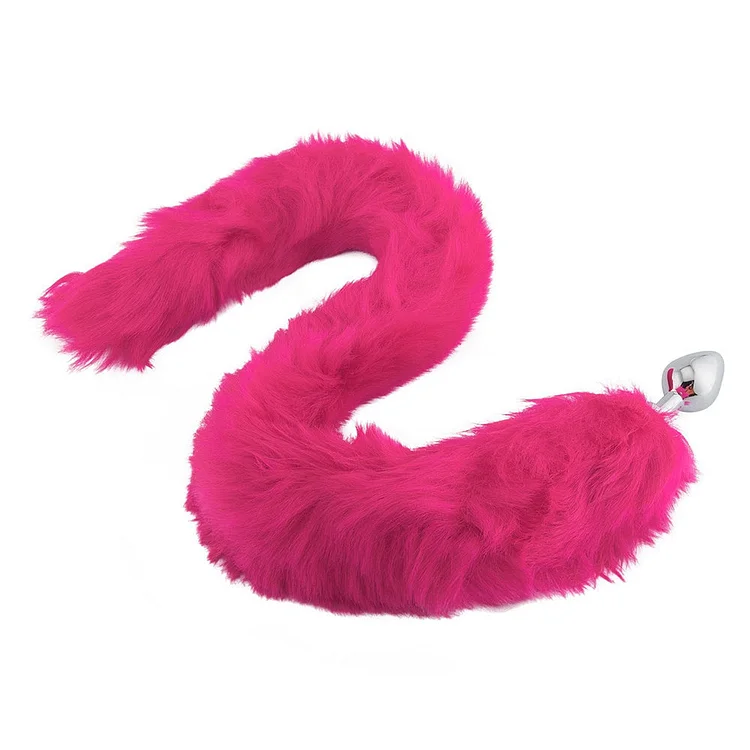 Pink Fox Metal Tail Plug, 32
