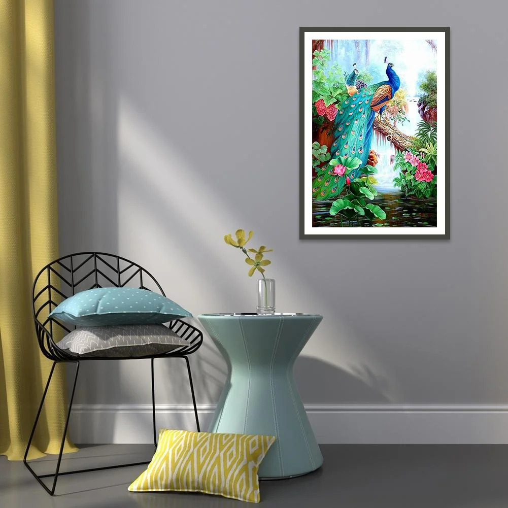 Diamond Painting - Full Round Drill - Lordly Peafowl(30*40cm)