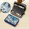 Diamond Painting Flower Card Holder Coin Purse Diamond Art Wallet Pouch for Women