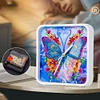 Flower Butterfly Special Shape 5D Diamond Painting Clock Art Craft With Frame Kit
