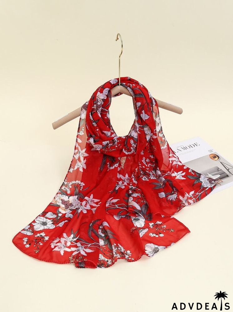 Floral Print Scarf