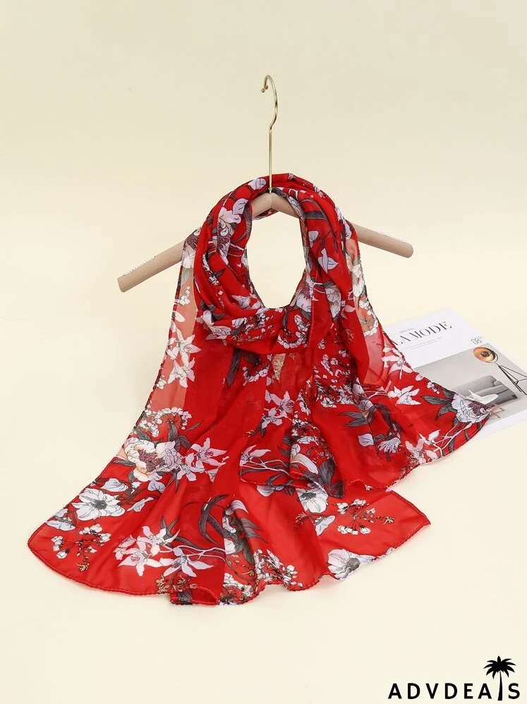 Floral Print Scarf