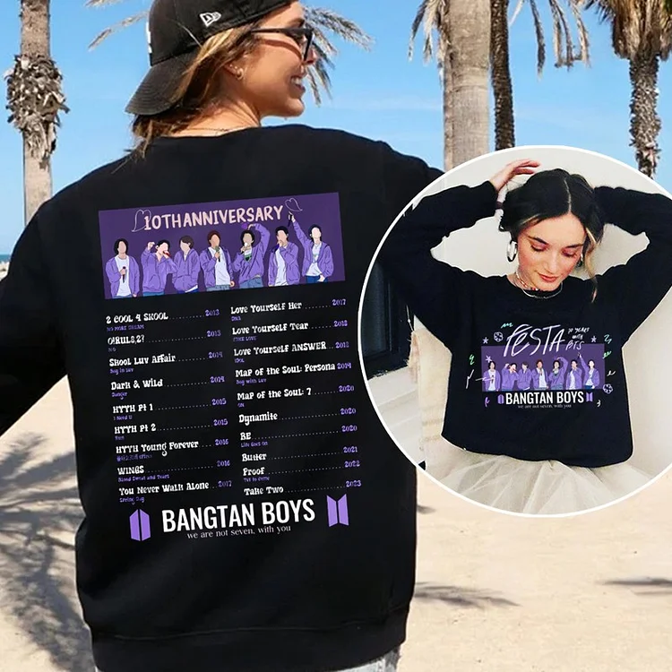 BTS Festa 10th Anniversary Album Collection Sweatshirt