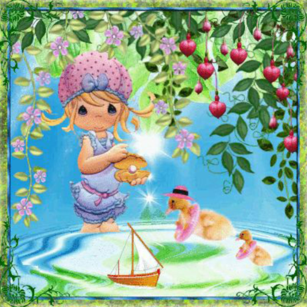 

Pearl Girl - Round Drill Diamond Painting - 40*40CM, 501 Original