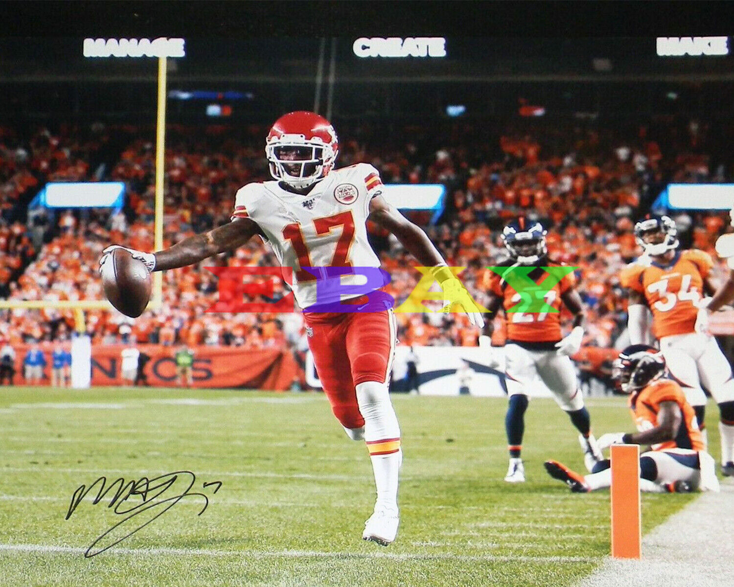 MECOLE HARDMAN KANSAS CITY CHIEFS Signed 8x10 Autographed Photo Poster painting Reprint