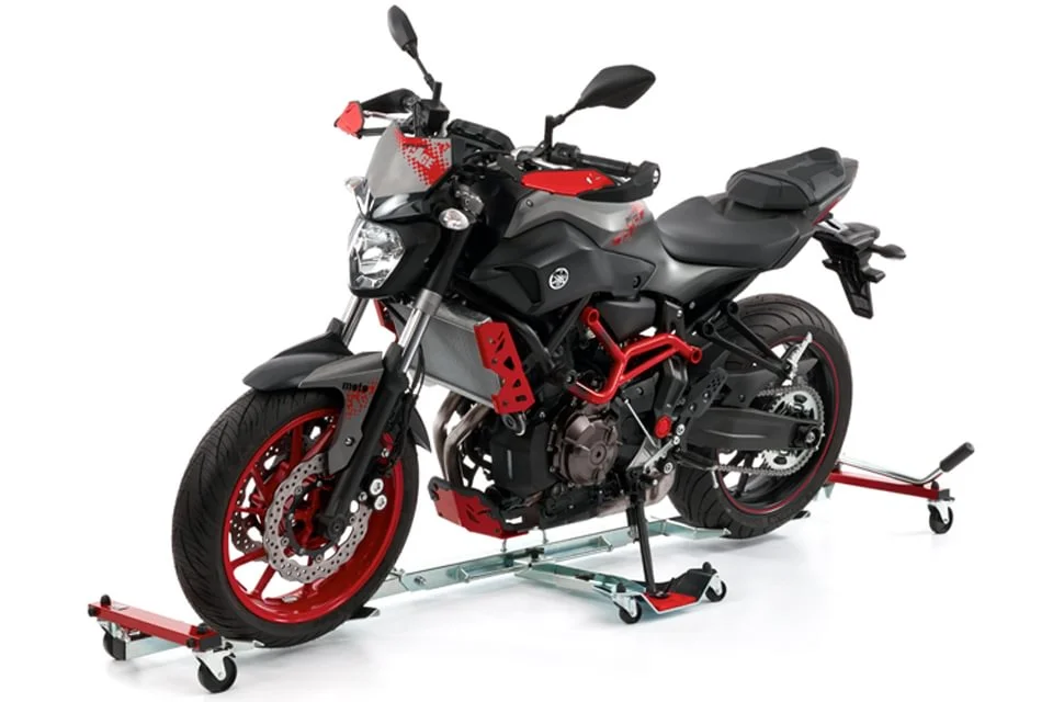 💥3rd Anniversary Flash Sale💥Most Flexible And Convenient Folding Motorcycle Rolling Stand