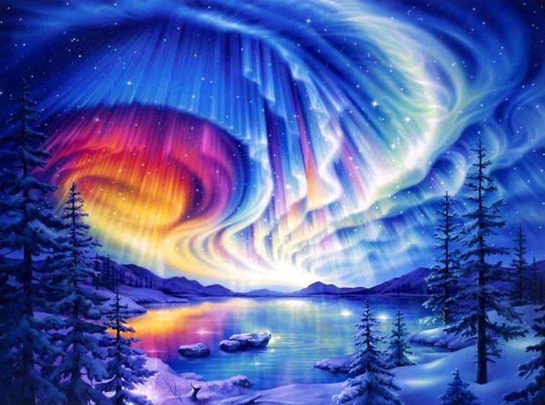 

The dazzling starry sky – Paint By Numbers - 40*50CM, 501 Original