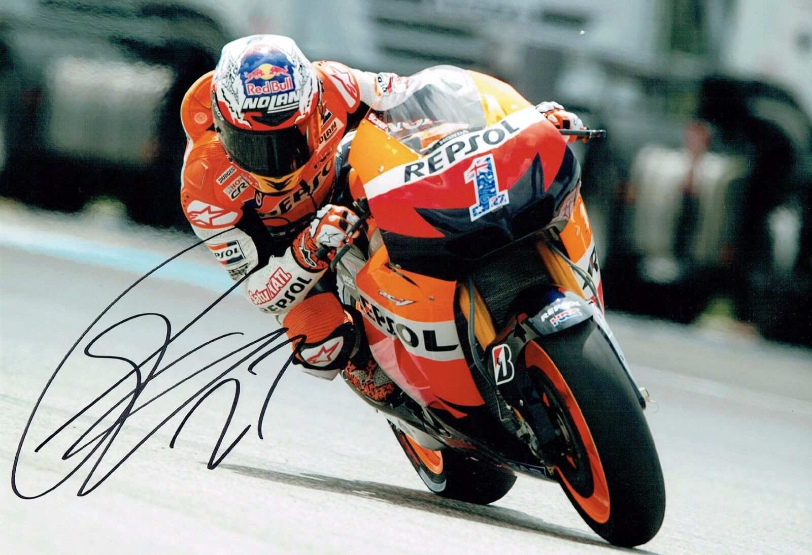 Casey STONER Autograph SIGNED Ducati Photo Poster painting 12x8 HONDA Australian Rider AFTAL COA