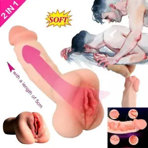 pornhint Pornhint 2In1 Silicone Masturbators Cock Penis Soft Dildo Anal Stroker Pocket Pussy Toys