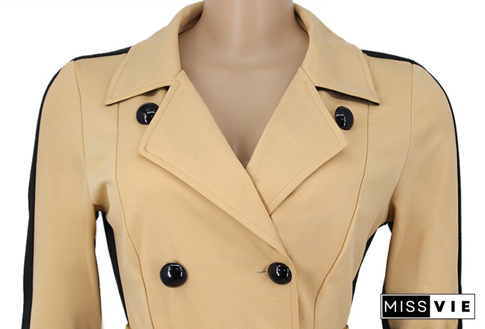 Hot Style Women Solid-color Long-sleeved Thickened Coat