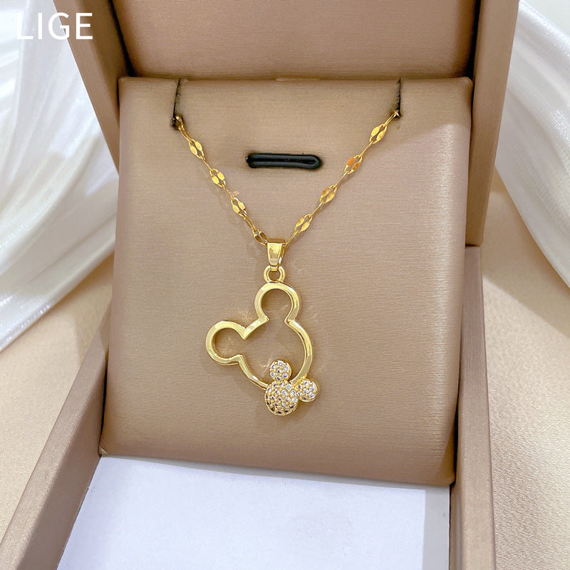 Moon Geometric Stainless Steel Stainless Steel Necklaces