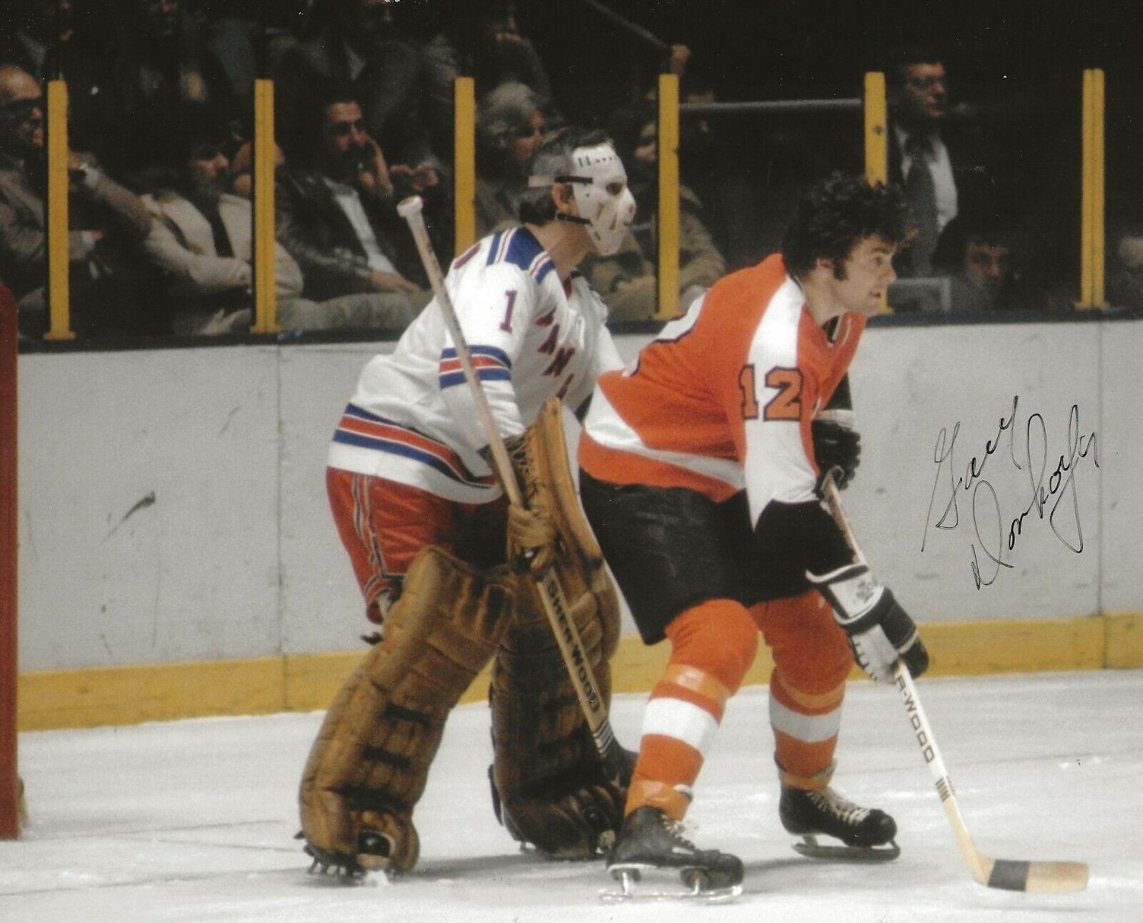 Gary Dornhoefer signed Philadelphia Flyers 8x10 Photo Poster painting autographed 2