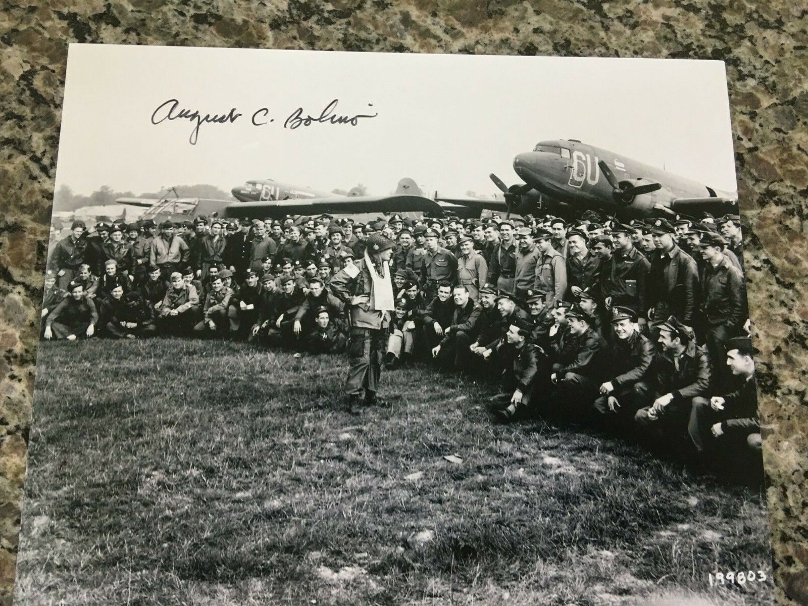 AUGUST BOLINO 388TH BOMB GROUP B-17 WOLF WAGON NAVIGATOR RARE SIGNED Photo Poster painting