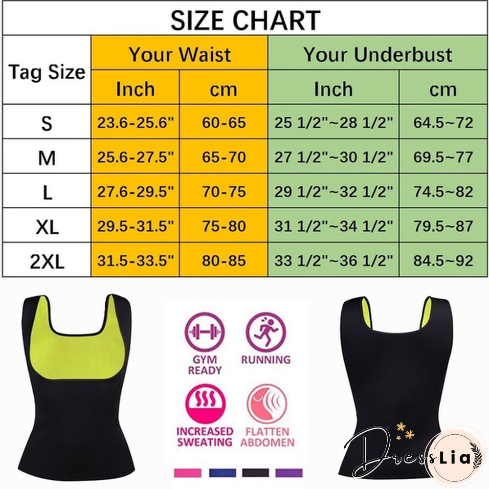 Women Waist Trainer Vest Slimming Corset Sweat Suits Neoprene Sauna Vest Workout Tank Tops Weight Loss Postpartum Body Shaper Shirt