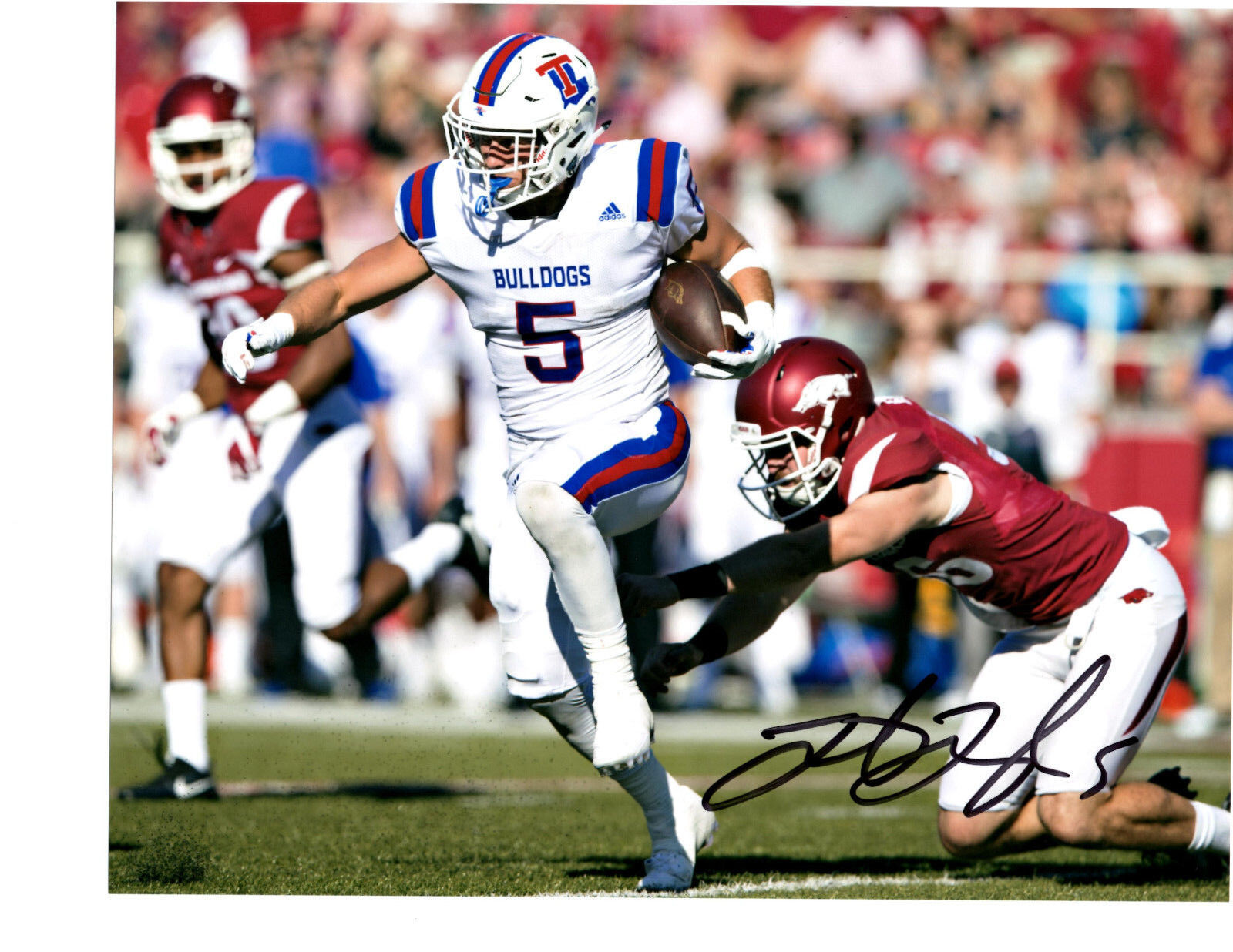 Trent Taylor Louisiana Tech Bulldogs signed autographed 8x10 football Photo Poster painting d