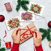 10 STÜCKE diy Weihnachten Diamant Kunst Kristall Rubbelkarte handgemachte Geschenkkarte (Schneeflocken)