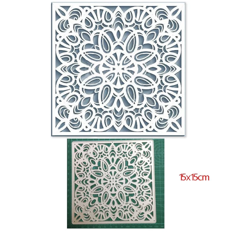 Craft Metal Cutting Dies Cut Die Mold Lace Background Frame Decoration Scrapbooking Dies Knife Mould Blade Punch Stencils Dies