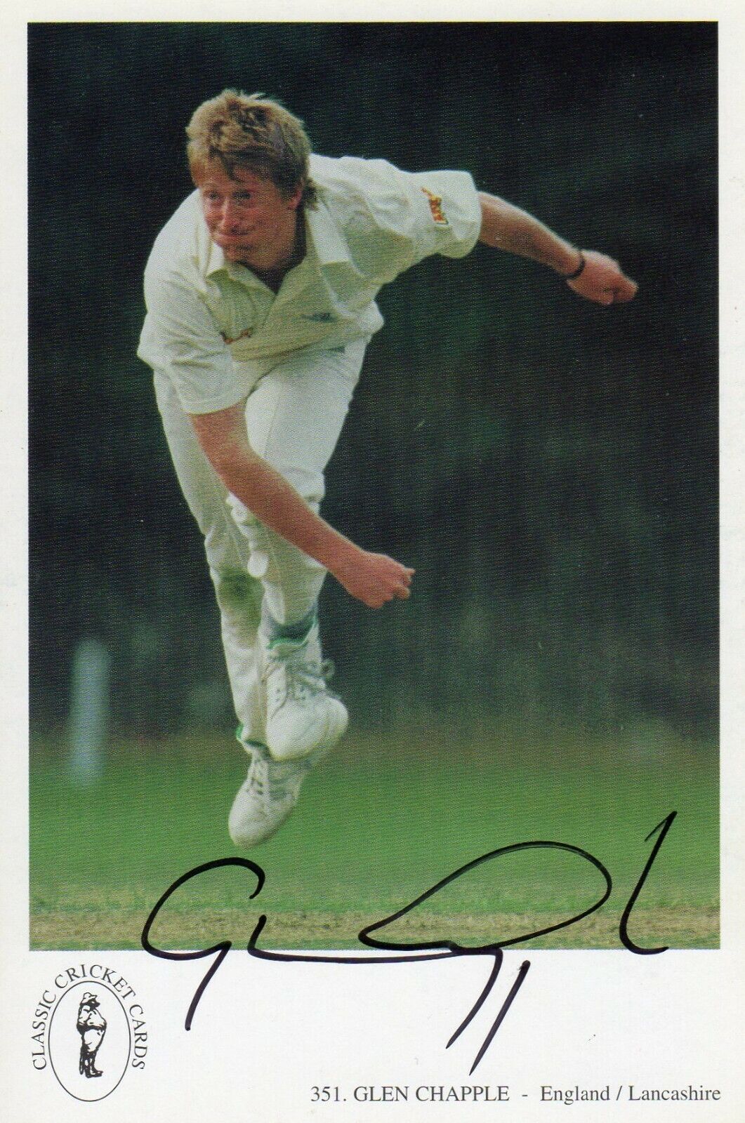 GLEN CHAPPLE AUTOGRAPH, CRICKET,SPORT