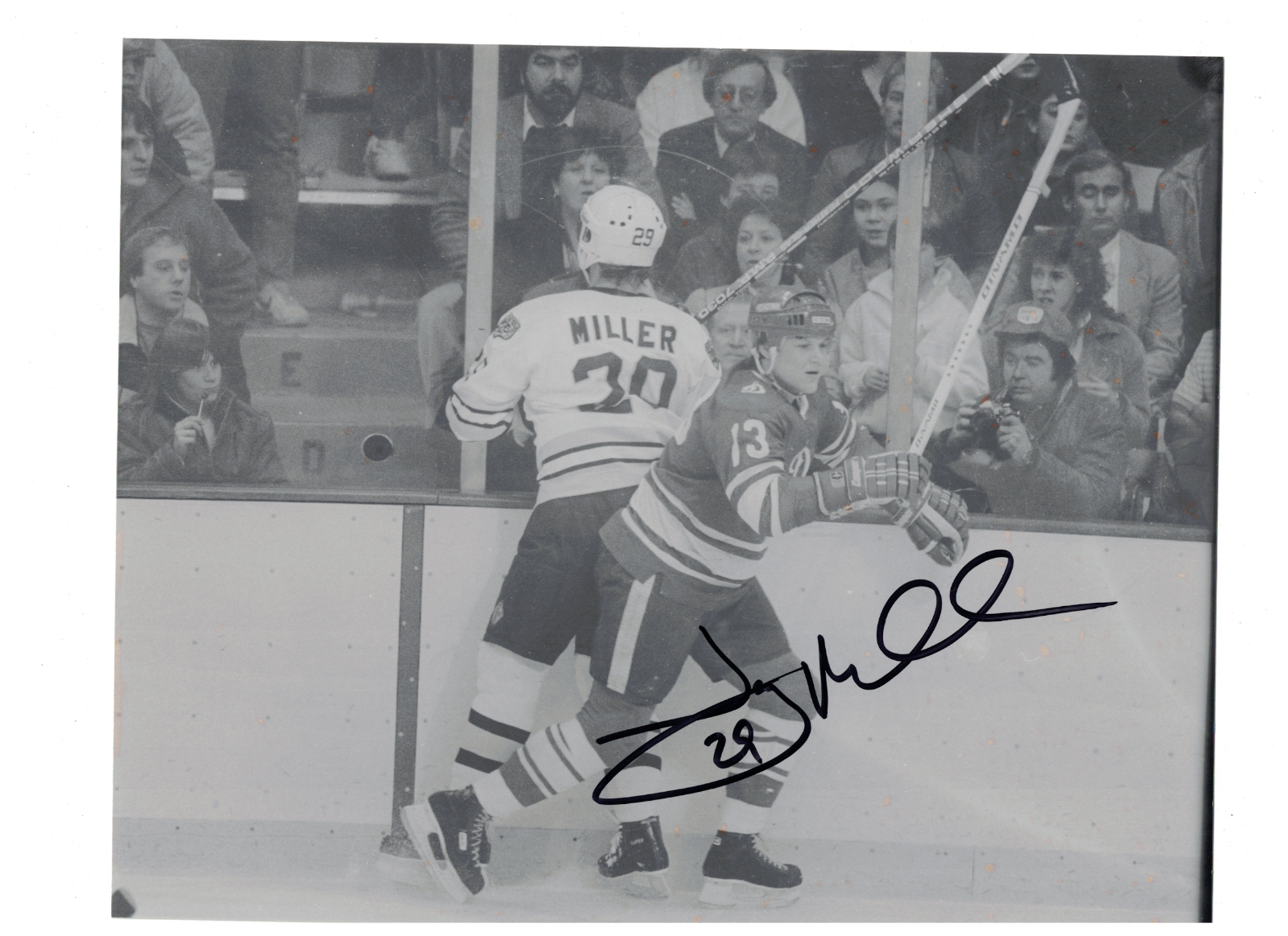 Jay Miller Boston Bruins Signed 8 x 10