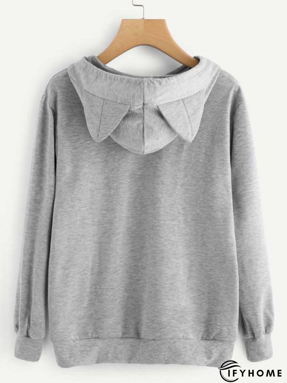 Long Sleeve Cat Printed Hoodie | IFYHOME