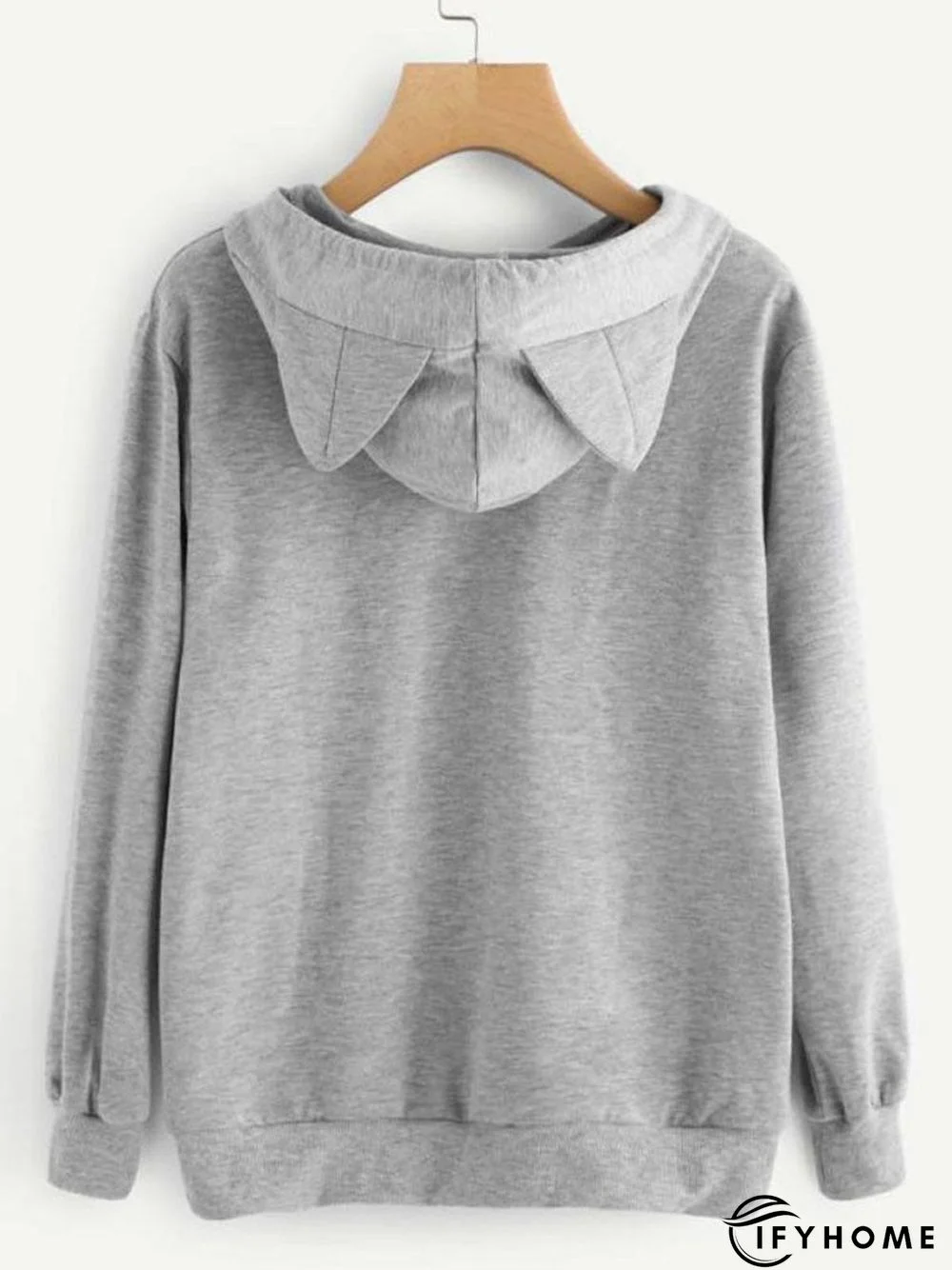 Long Sleeve Cat Printed Hoodie | IFYHOME