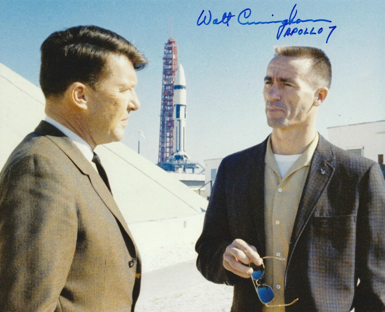 WALT CUNNINGHAM APOLLO 7 SIGNED 8x10 Photo Poster painting UACC AFTAL NASA ASTRONAUT AUTOGRAPH