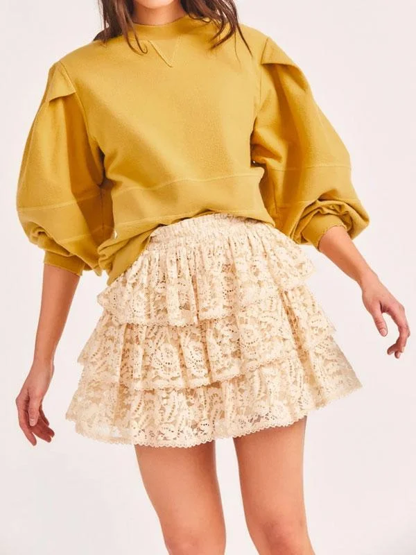 Lace cake skirt