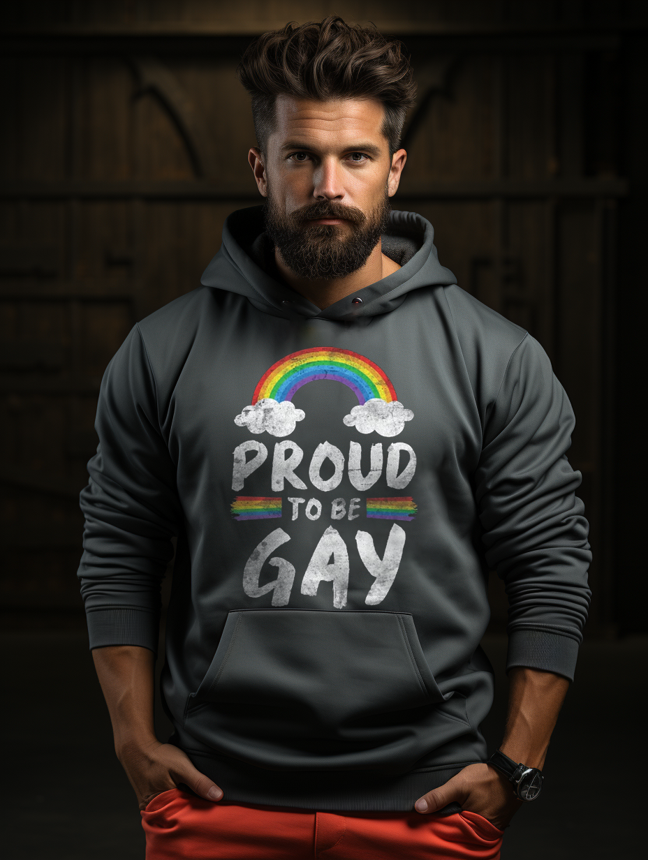 Rainbow Proud To Be Gay Hoodiie