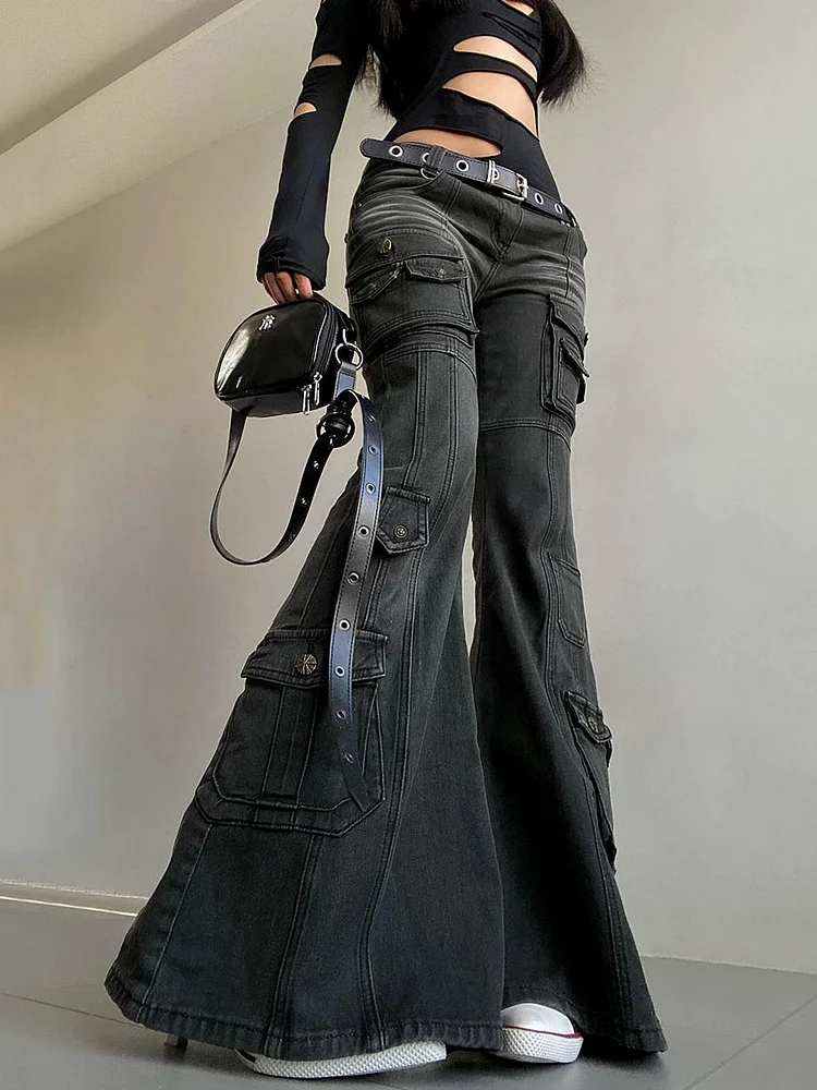 Grunge Skinny Flare Pants