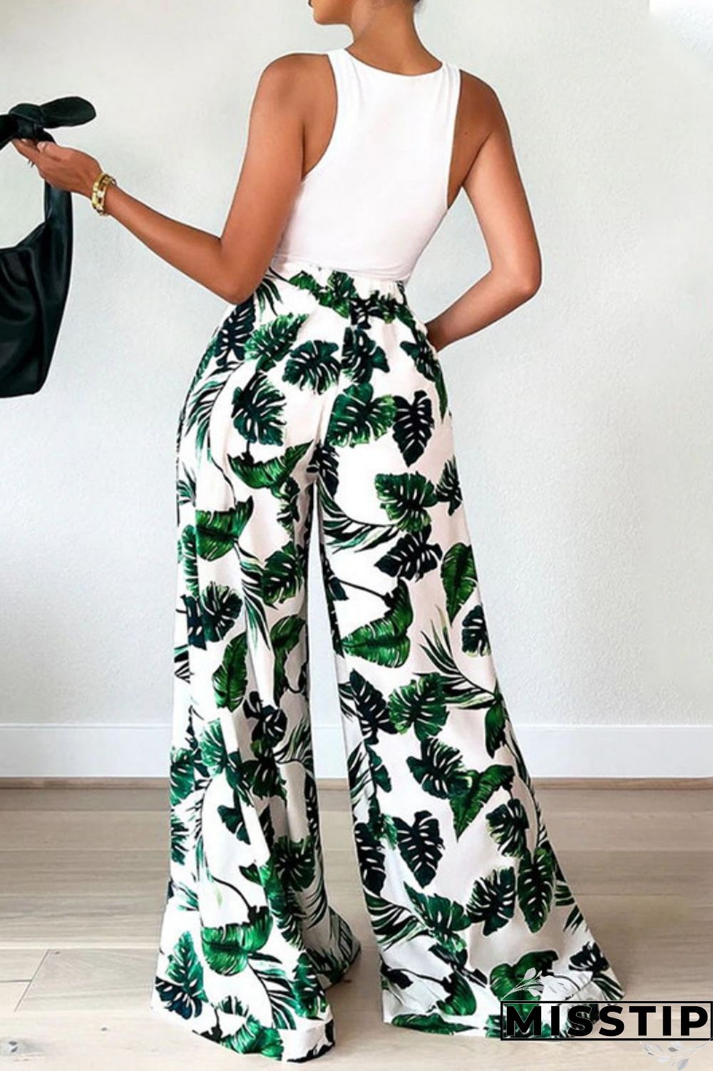 Green Casual Print Patchwork Turndown Collar Long Sleeve Two Pieces