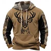 💥 2025 Hot Sale! Mens Western Fleece Jacket Cowboy Bull Head Print Pullover 1/4 Zip Up Stand Collar Country Sweatshirts Western Gifts For Men With Pocket