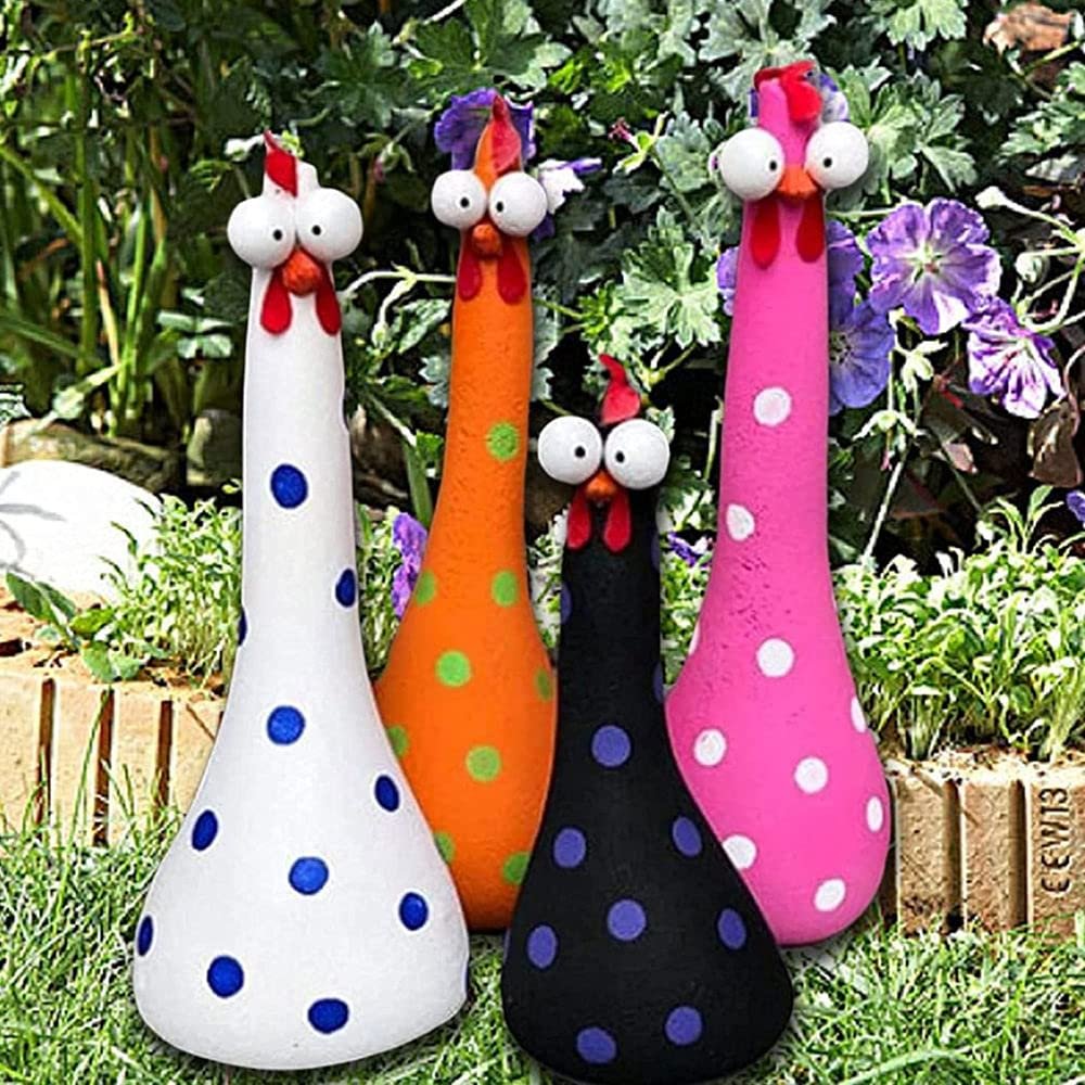 Resin Chicken Statues Garden Decor