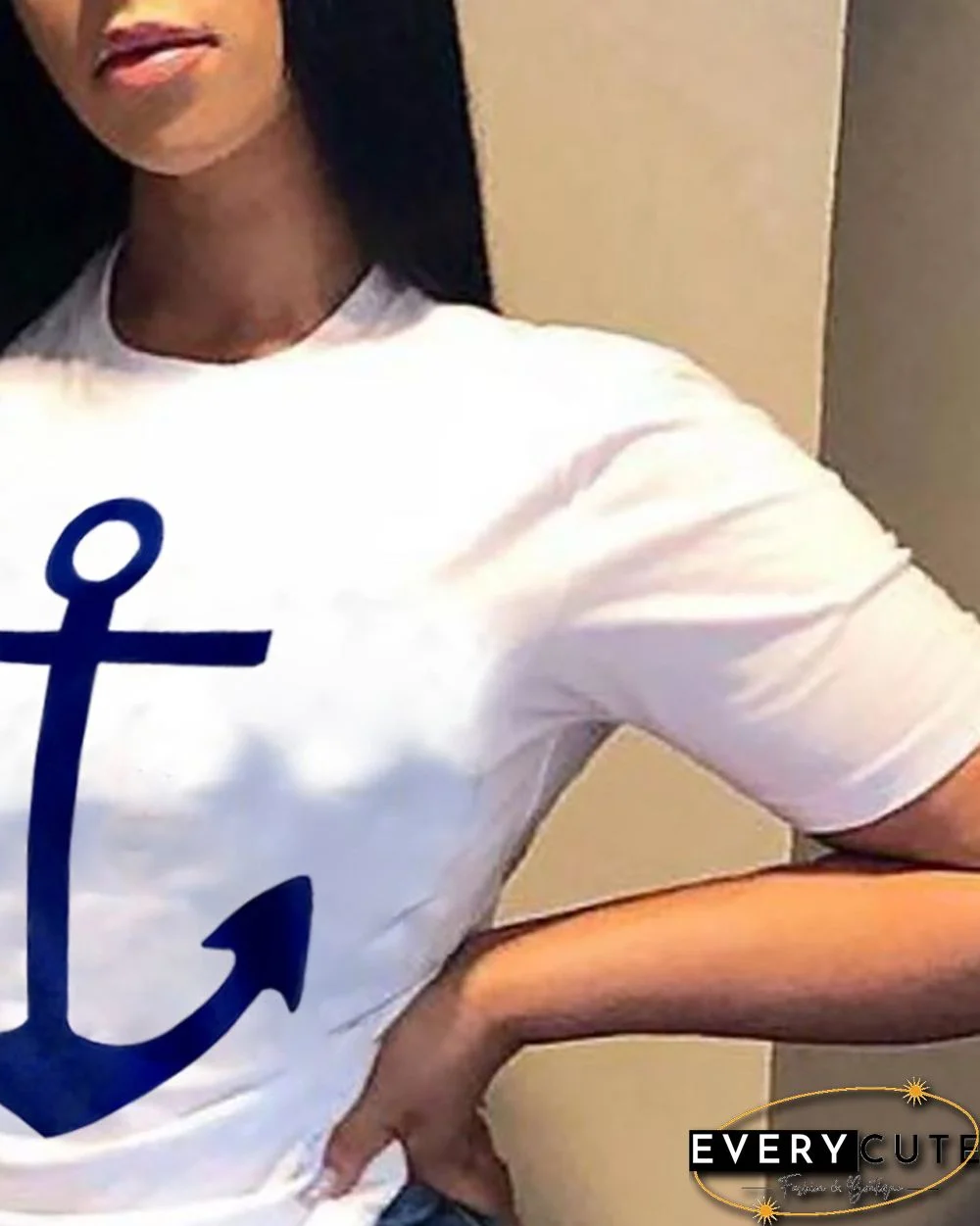 Graphic Print Short Sleeve Casual T-shirt