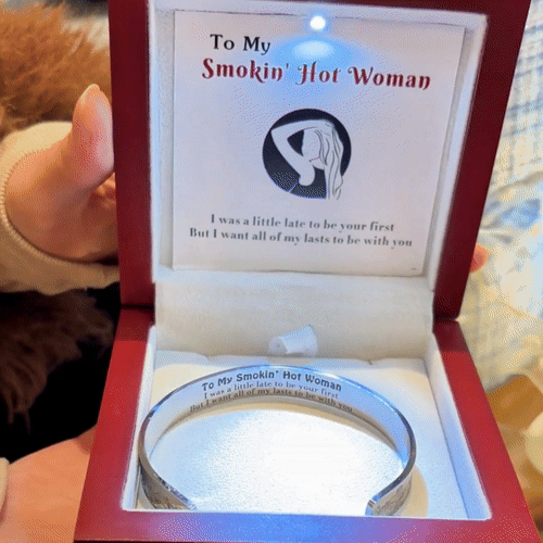 For Love - To My Smokin' Hot Woman Wave Cuff Bracelet with LED Gift Pack