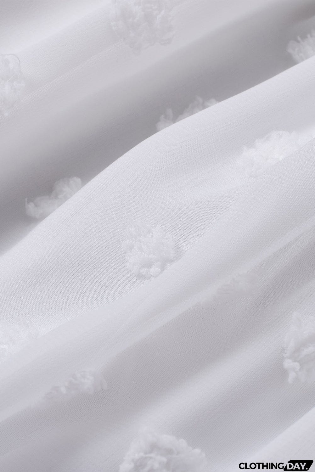 Off Shoulder Swiss Dot Blouse