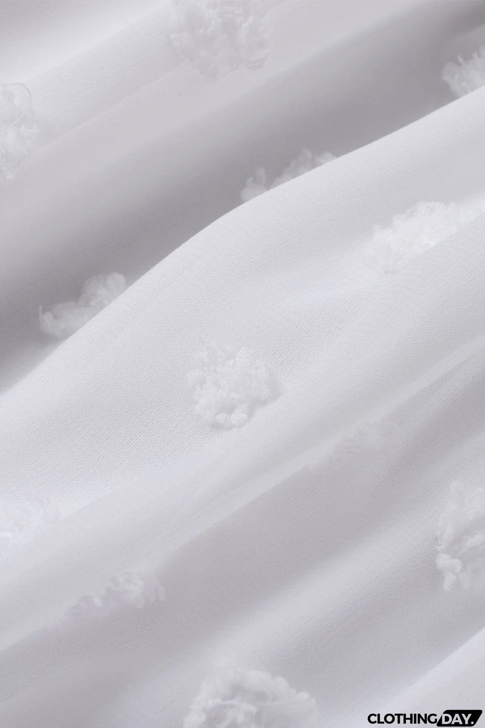 Off Shoulder Swiss Dot Blouse