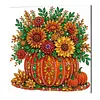 Pumpkin Framed Special Shape Diamond Painting Kit 25x25cm for Adults