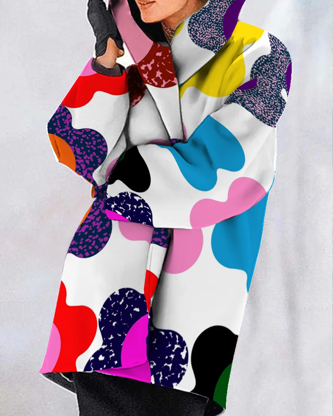 Women's Fashion Painted Casual Coat 4a09