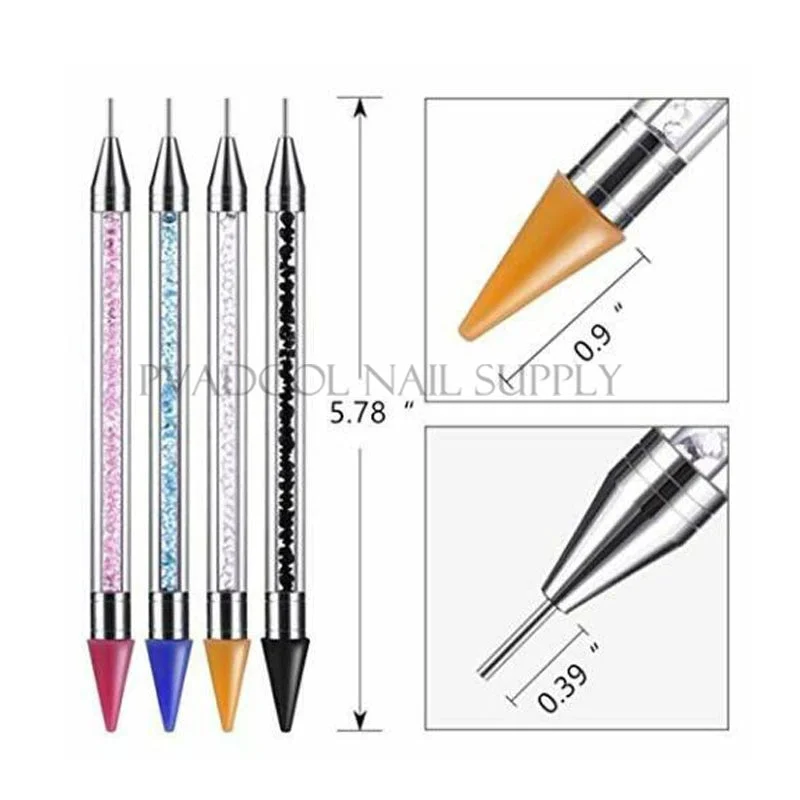 Acrylic Nail Dotting Pen Crystal Gem Rhinestone Studs Picker Wax Pencil Dual-ended Manicure Nail Art Tool-Nail Inspo