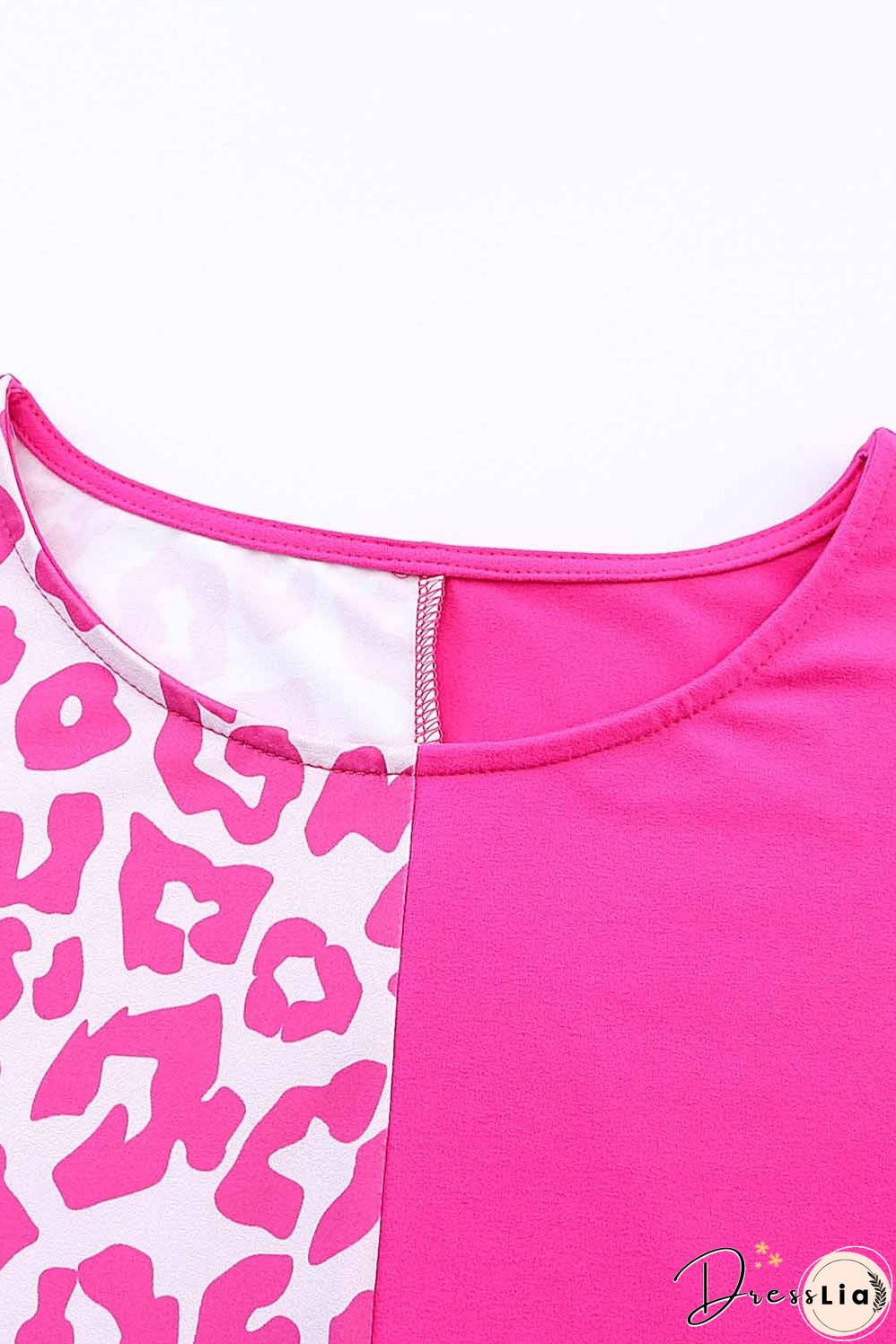 Half Leopard Patchwork Top