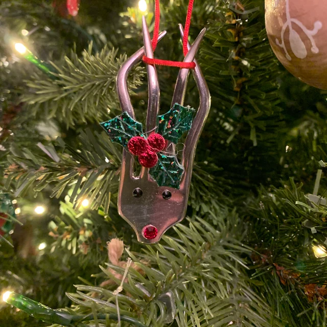 ✨Funny Fork Reindeer Ornament 🦌