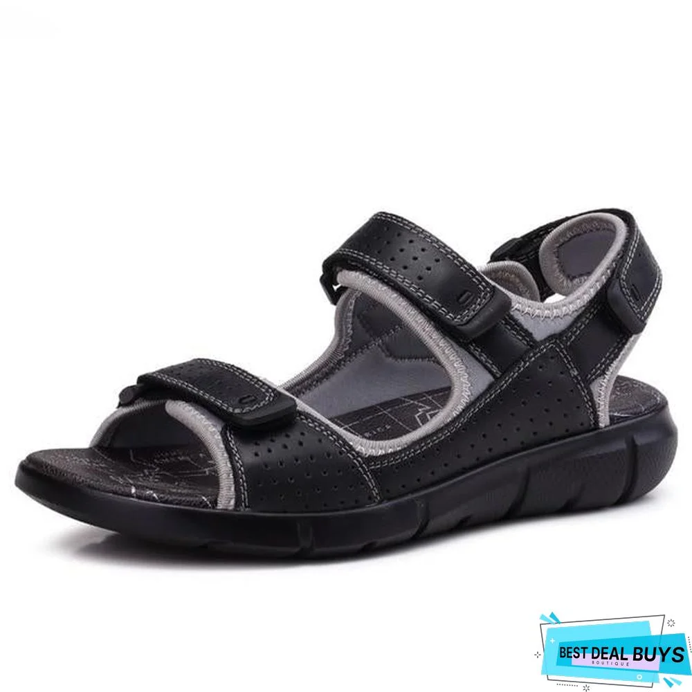 Men's Genuine Leather Sandals Casual High Quality Outdoor Beach Sandals