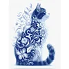(Multi-Style) Blue And White Porcelain Cat-11CT Stamped Cross Stitch 40*53cm/15.75*20.87in