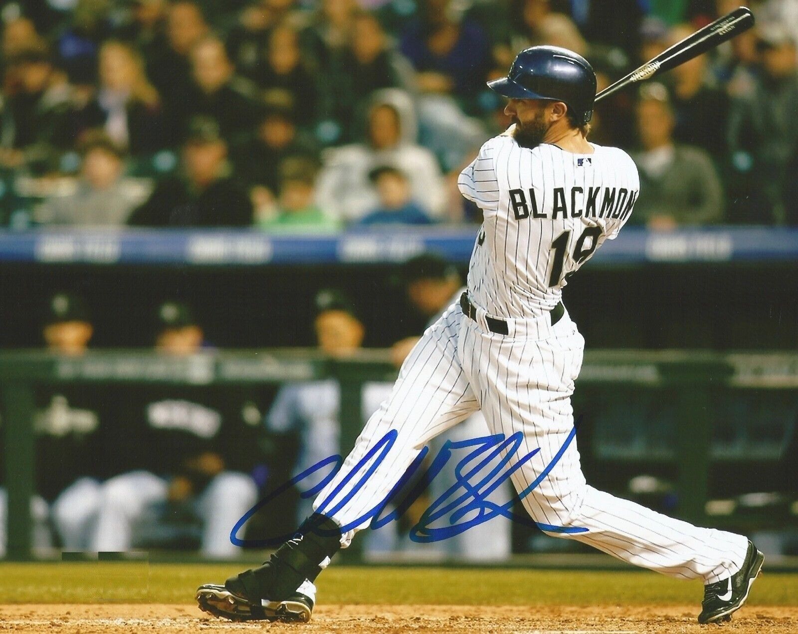 Charlie Blackmon 8x10 SIGNED Photo Poster painting AUTOGRAPHED ( Rockies ) REPRINT