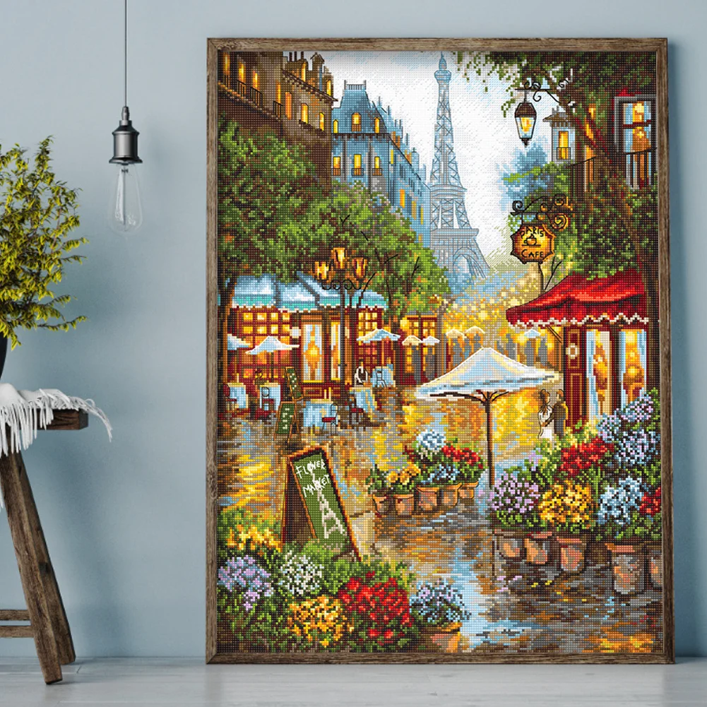 14CT Full Stamped Cross Stitch - Paris(Canvas|40*50CM)
