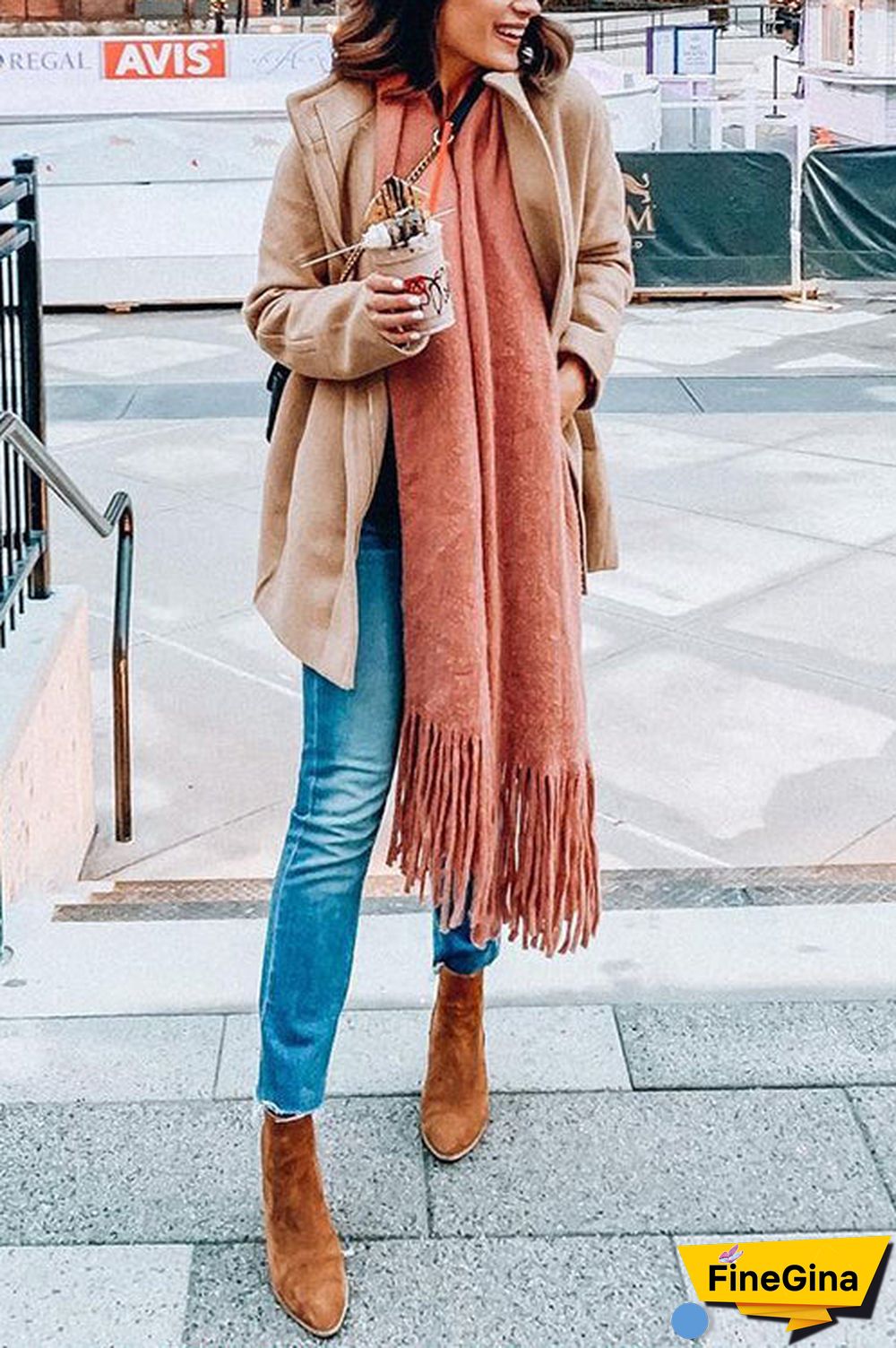Solid Tassels Scarf