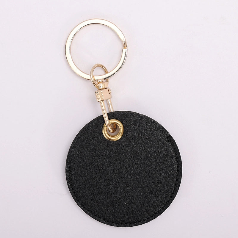 Access Card Case Water Drop Keychain Genuine Leather Community Women Men’s Ic Student Bus Card Elevator Induction Protective Case
