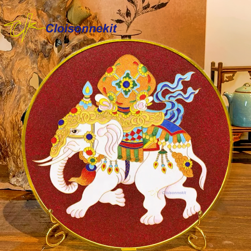 White Elephant -Cloisonne Painting Art Kits - Cloisonnekit